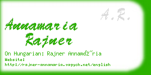 annamaria rajner business card